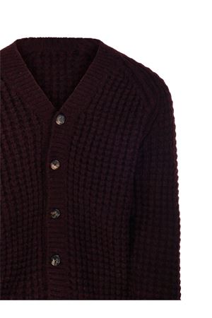 Burgundy wool and alpaca blend cardigan ROBERTO COLLINA | 253M42110M4236